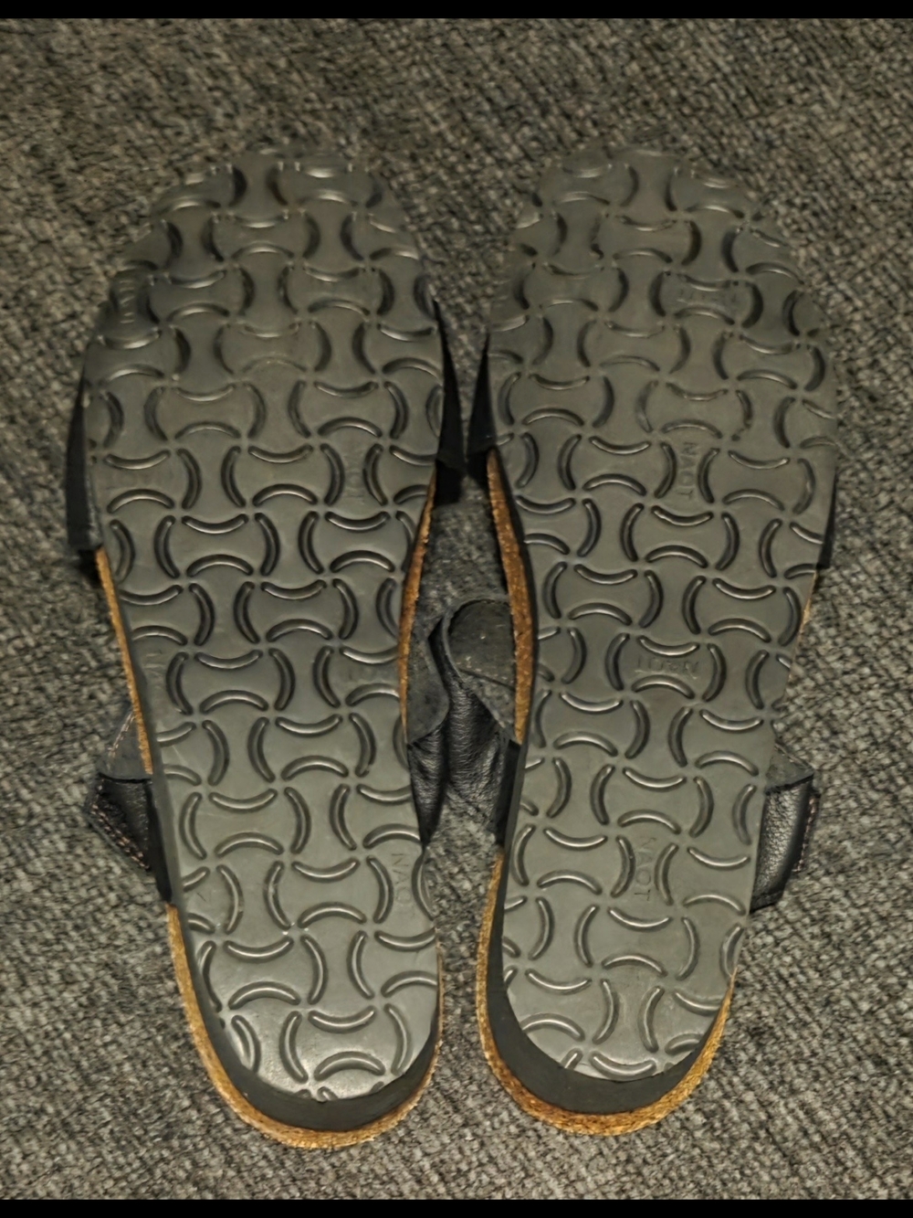 Naot Women's Black Slide Sandals with Tortoiseshell Buckle. Size 10 - Picture 3 of 9